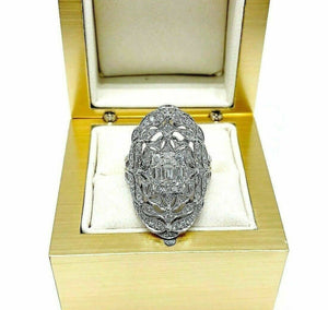 1.56 Carats t.w. Diamond Anniversary Celebration Ring 18K Gold 1.10 x 0.75 Inch