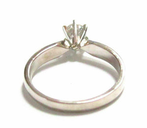 .45 TCW Round Cut Diamond Solitaire Engagement Ring Size 5.5 F SI2 14k WhiteGold