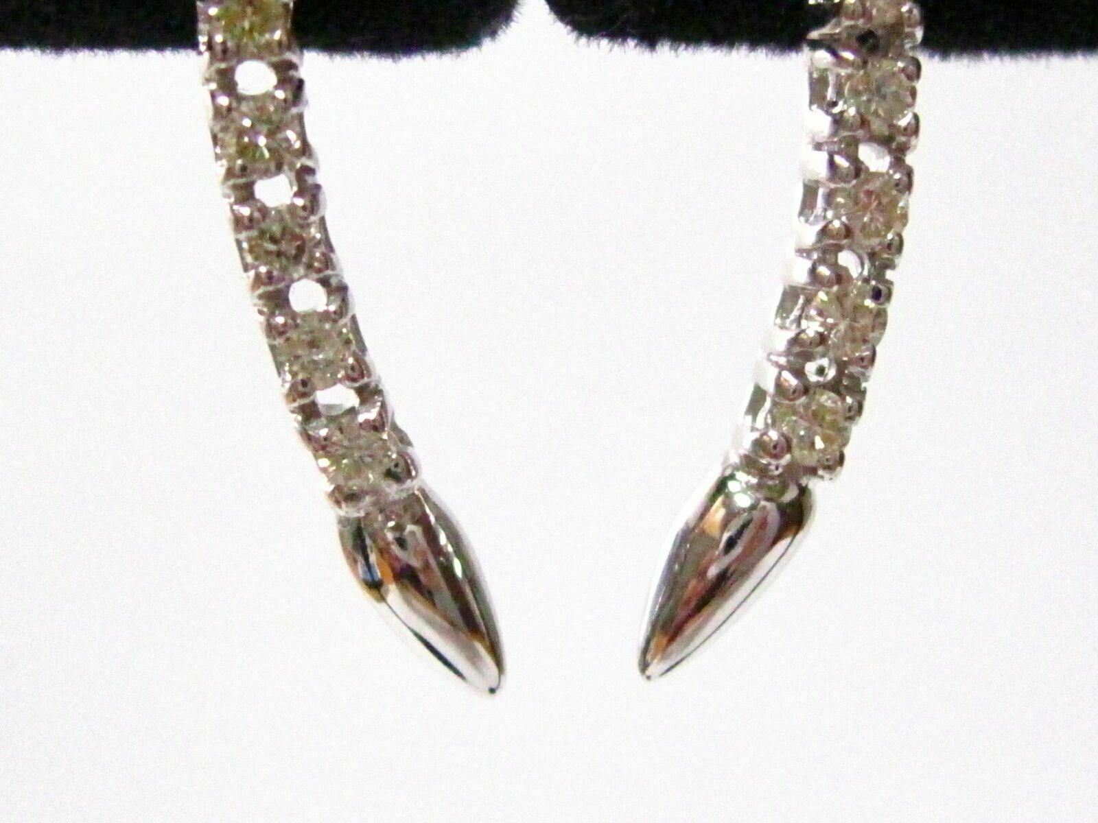 .45 TCW Round Cut Diamond Single Strand Drop/Dangle Earrings H SI-1 14k Gold