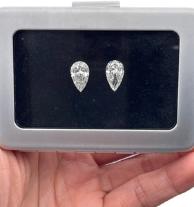 GIA Certified Pear Loose Diamonds Matching Pair Custom Jewelry