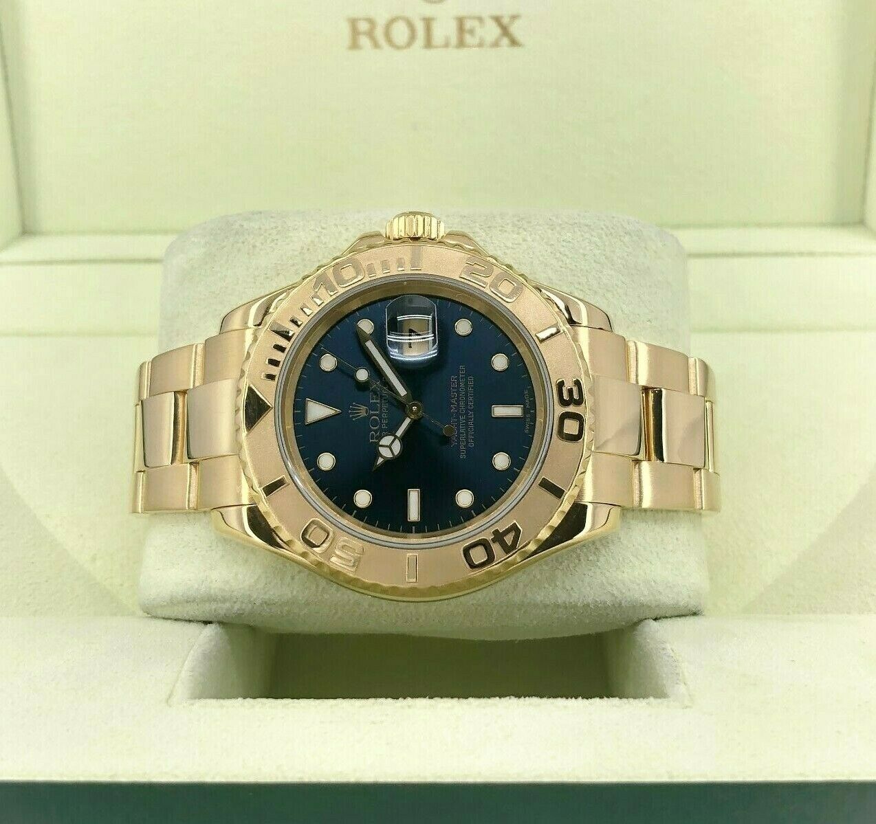 Rolex 40MM Mens Yacht-Master Solid 18K Yellow Gold Watch Ref # 16628 A Serial