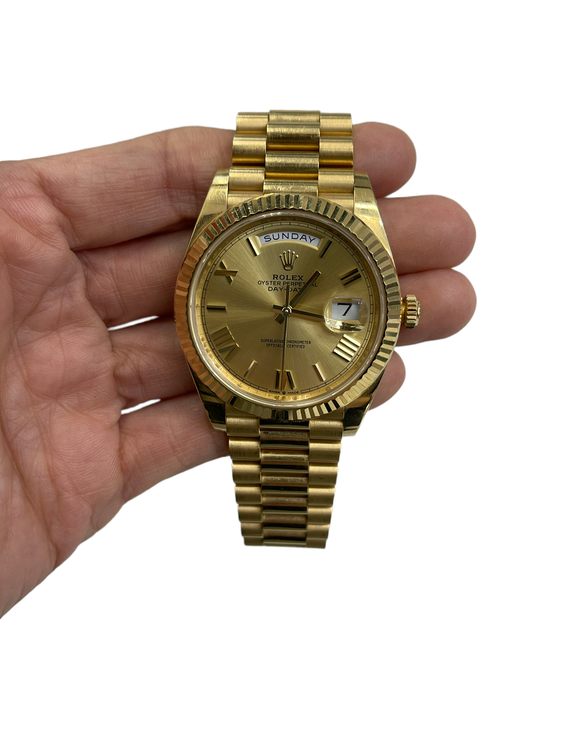 Rolex Day Date 40 mm President Day Date Champagne Roman Numeral Ref: 228238