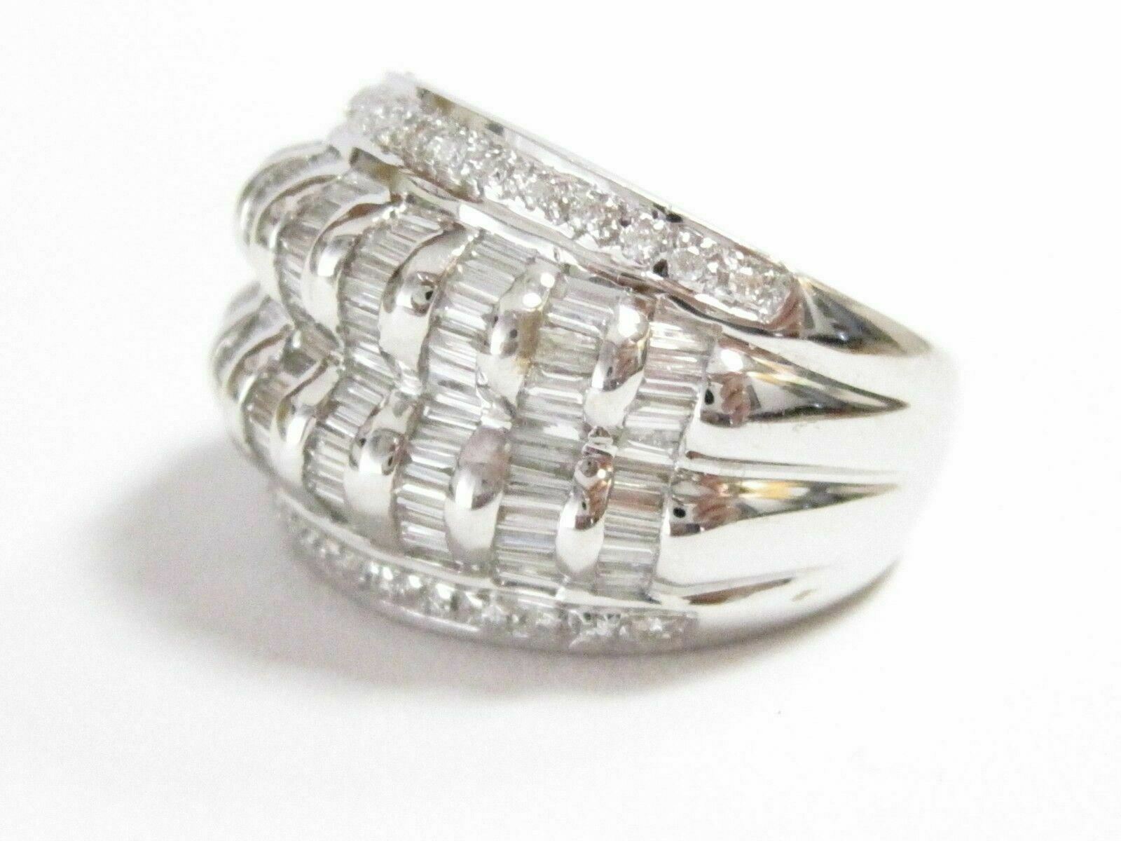 2.25 TCW Multi-Shape Diamond Women's Cocktail Ring, G VS2-SI-1, Size 7.5, 18k WG
