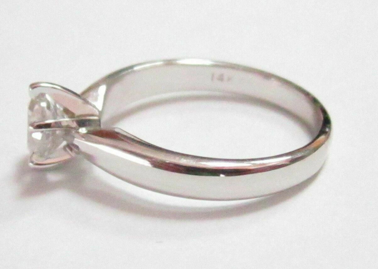 .73 Tcw Round Cut Diamond Solitaire Engagement Ring SIze 5.5 J I1 Not enhanced
