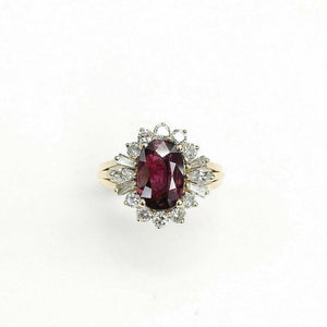 2.09 Carats t.w. Diamond and Ruby Ring Ruby is 1.59 Carats AGL Lab Report