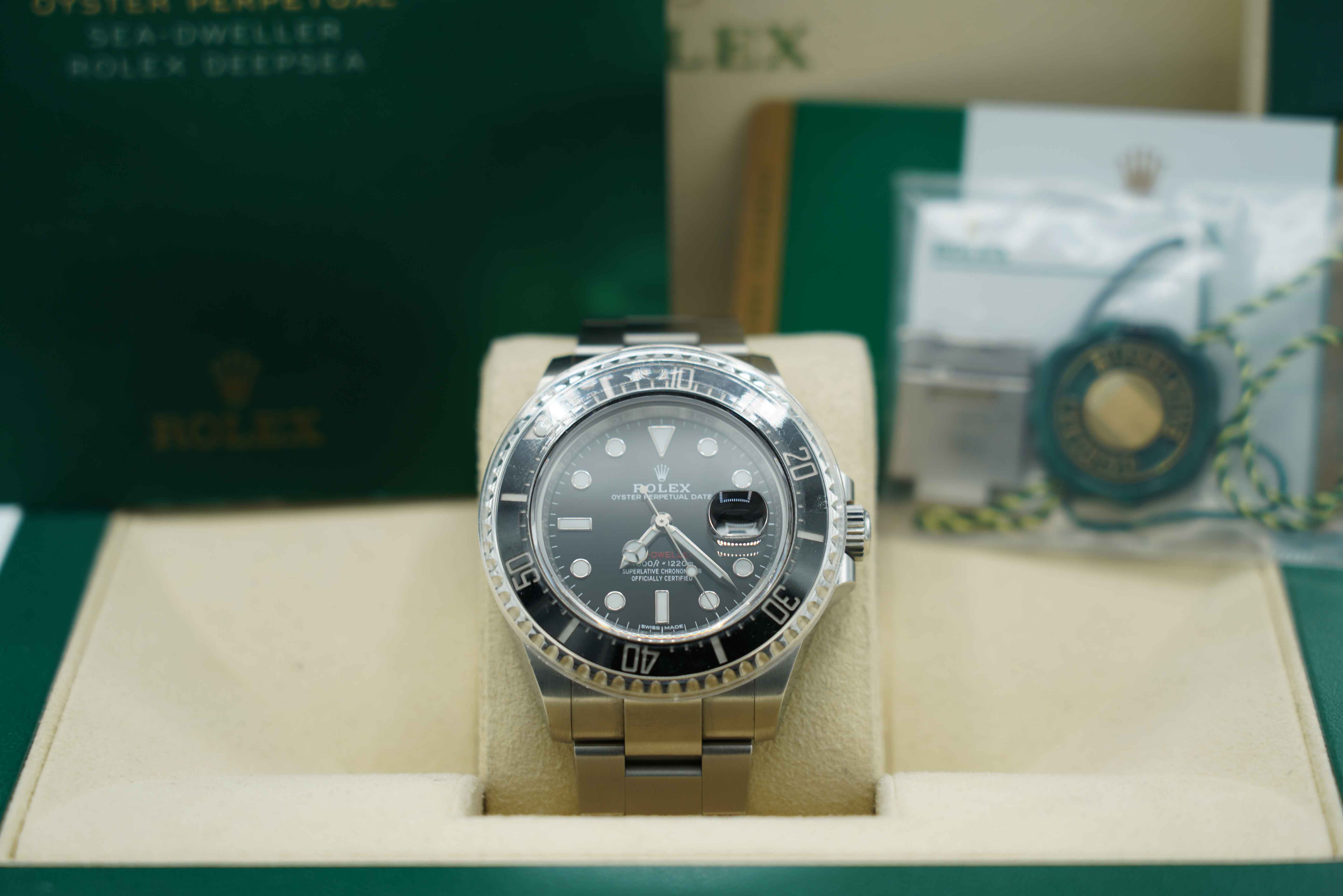 Rolex Watch Red Sea Dweller 43mm Ceramic Stainless Steel Watch Ref 126600 Card