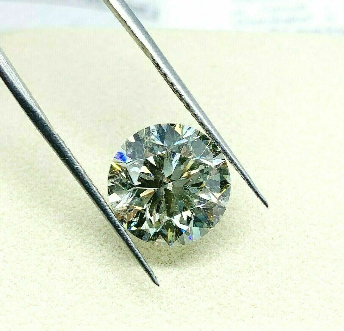 Loose AGS Diamond Very Large 6.99 Carats Round Brilliant Cut M SI2 12mm Diameter