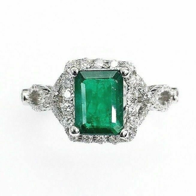 Carats Diamond and Emerald Ring Emerald is Carats