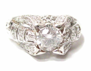 1.03 TCW Round Diamond Solitaire Engagement/Anniversary Ring Size 7 G SI-2 14k