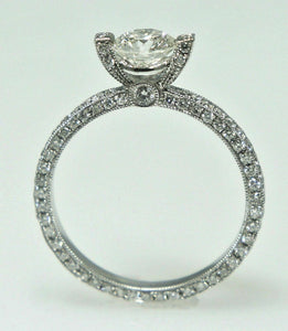 EGL Certified .81 Ct Round Brilliant Cut Diamond Solitaire Wedding Ring