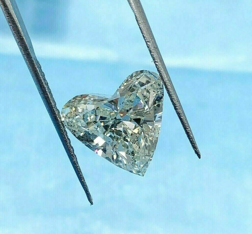 Loose AGS Diamond-Amazing 5.26 Carats AGS LAB L SI2 Heart Brilliant Cut Diamond