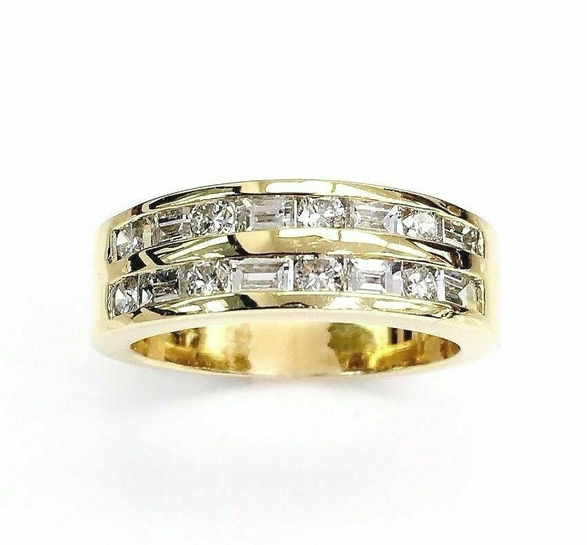 1.16 Carats t.w. Diamond Anniversary/Wedding Ring 18K Gold VS Diamonds New