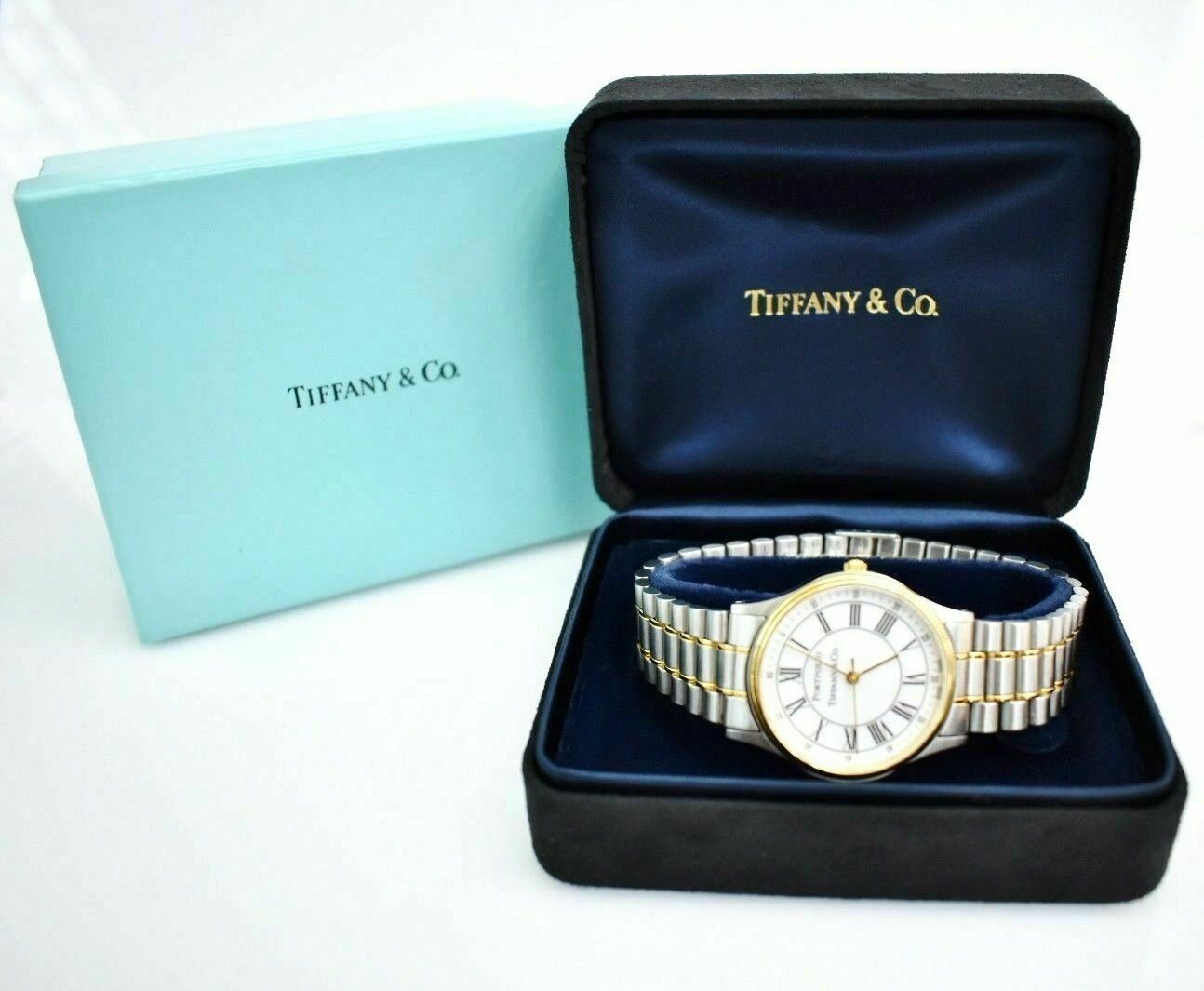 Tiffany & Co. 18K Yellow Gold and Stainless Steel Portfolio Watch