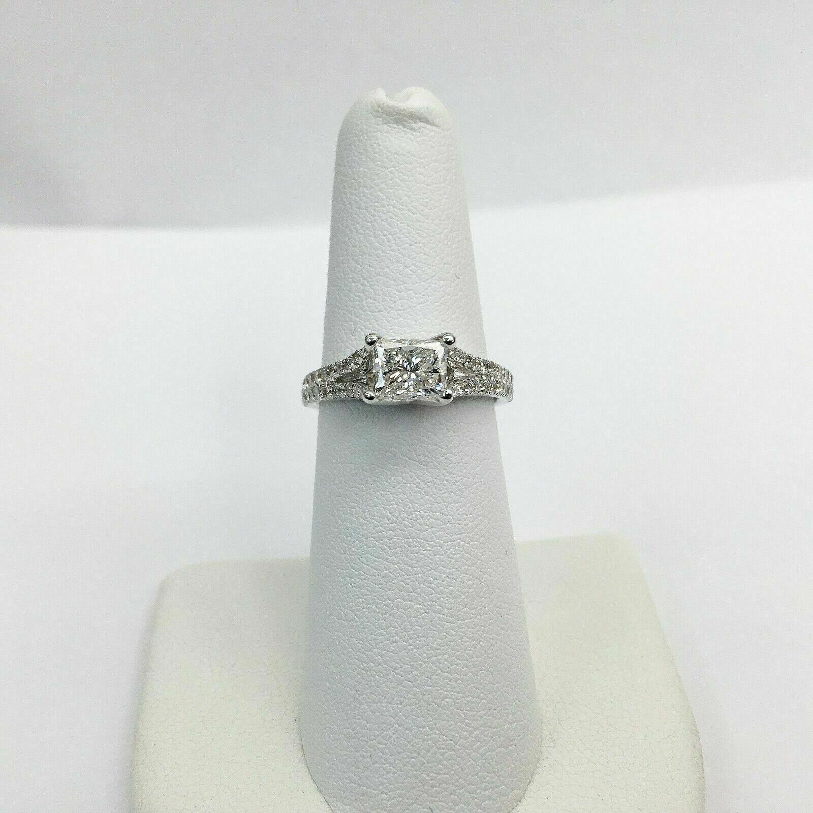 1.87 Carats t.w. Diamond Wedding/Anniversary Ring Center 1.07 AGS G SI2 18K Gold