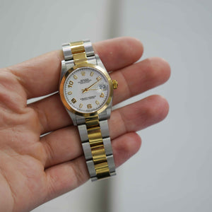 Rolex Date-Just 31mm Lady's Watch 18K Yellow Gold Steel Ref 78243