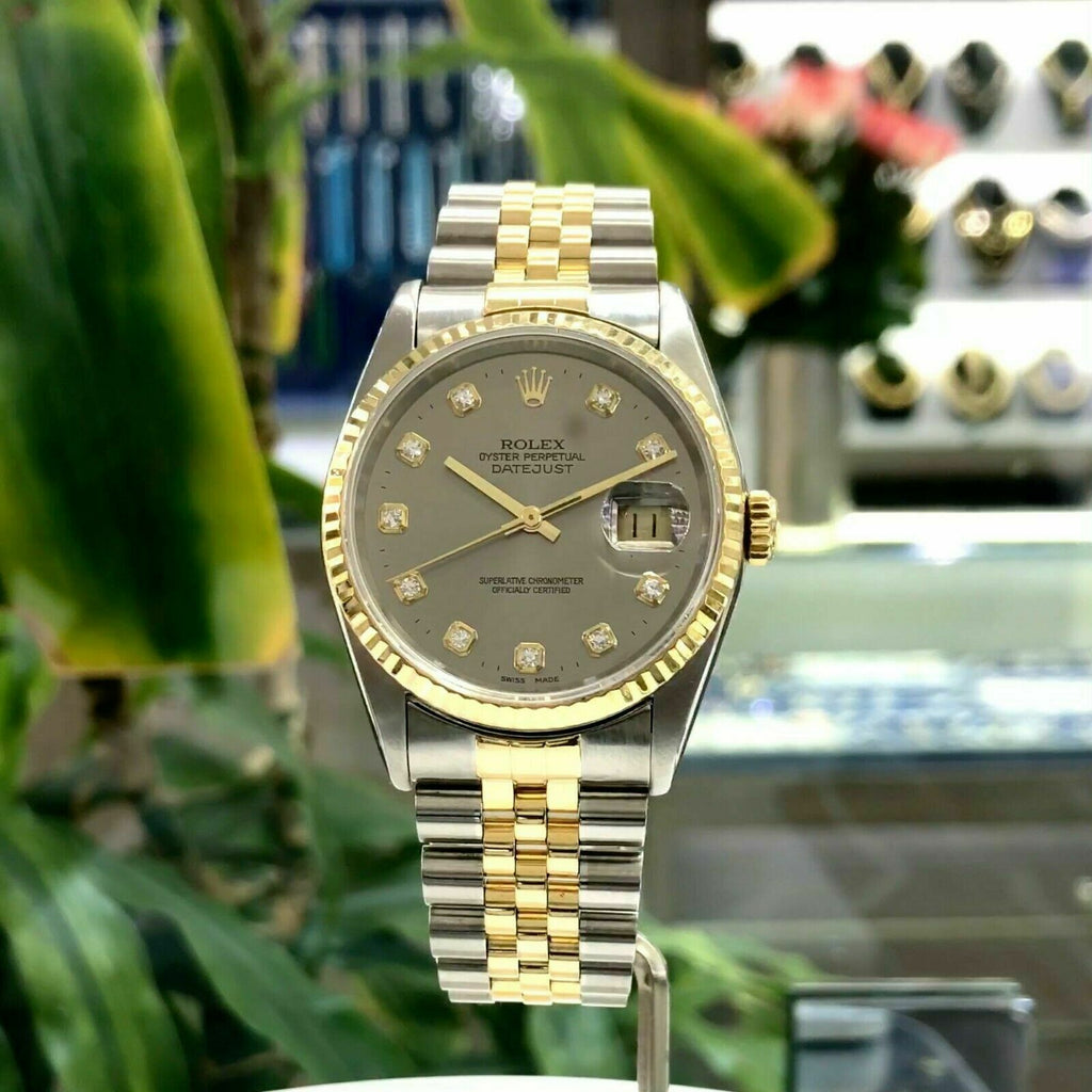 Rolex Datejust 41mm 126333 Stainless Steel & Yellow Gold Watch Factory  Mother-of-Pearl Diamond Dial