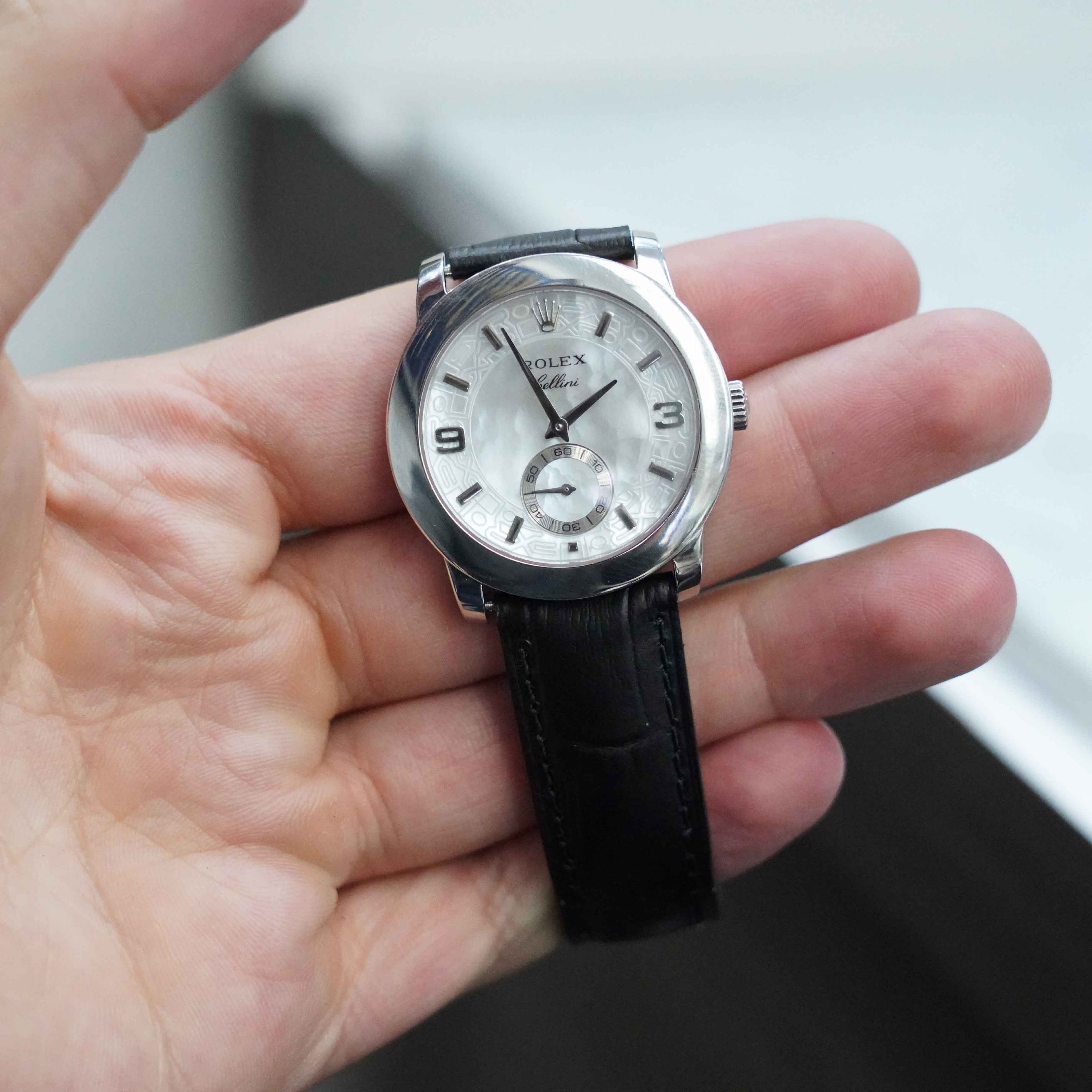 Rolex Cellini Platinum Watch 524016 MOP
